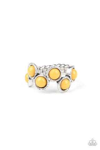 Foxy Fabulous - Yellow Ring - Paparazzi