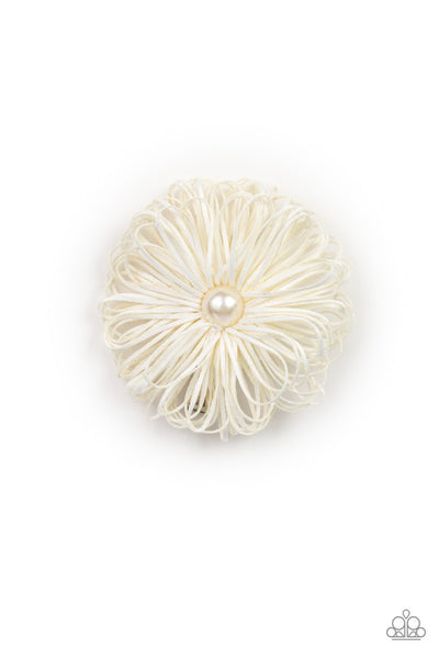 Boisterous Buttercups - White Hair Clip - Paparazzi