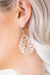 Casually Coachella - White Earring - Paparazzi