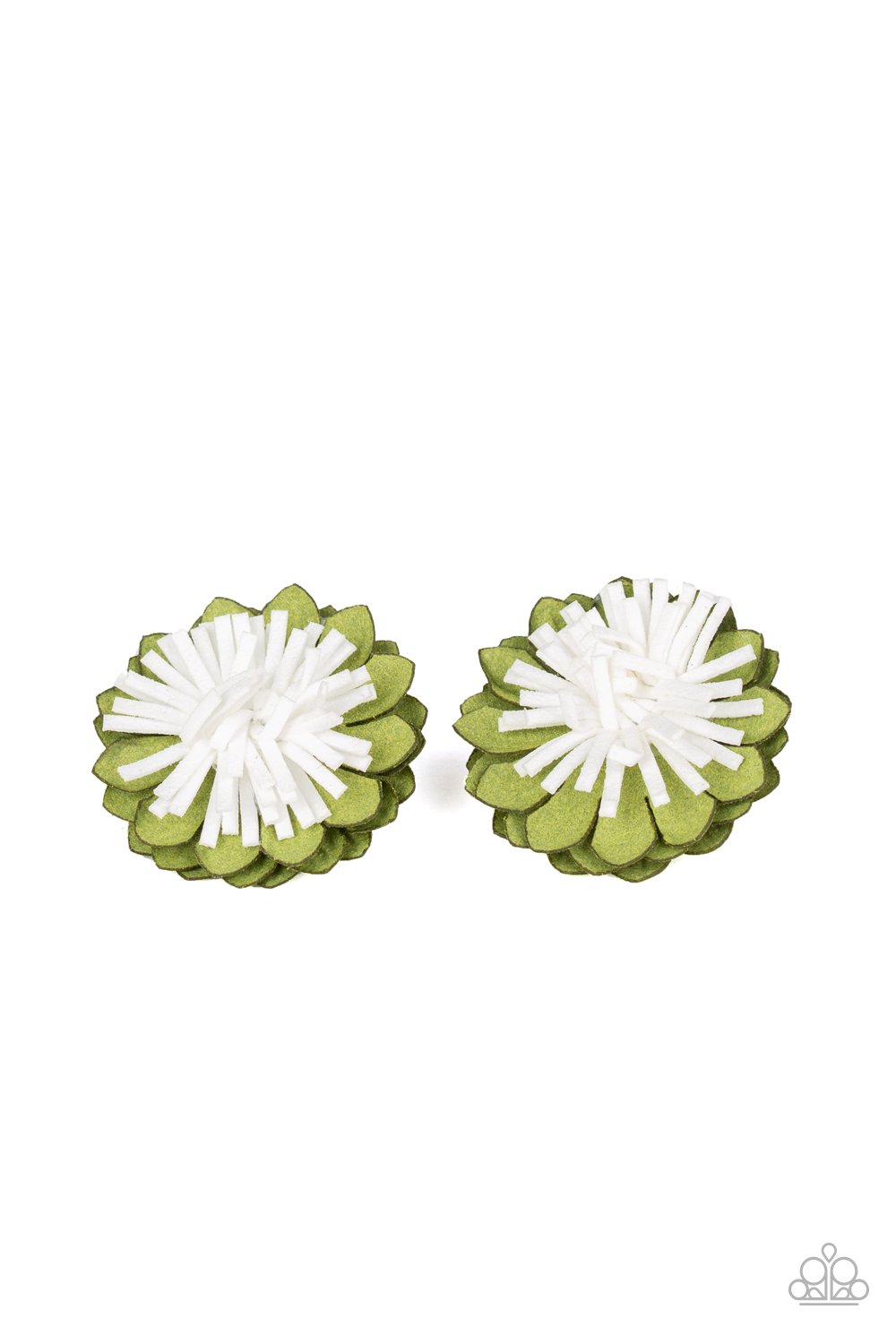 Blooming Bliss - Green Hair Clip - Paparazzi