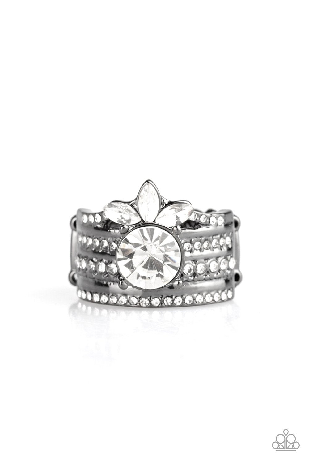 Top Dollar Bling - Black Ring - Paparazzi