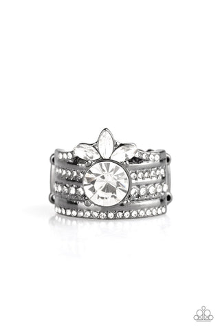 Top Dollar Bling - Black Ring - Paparazzi