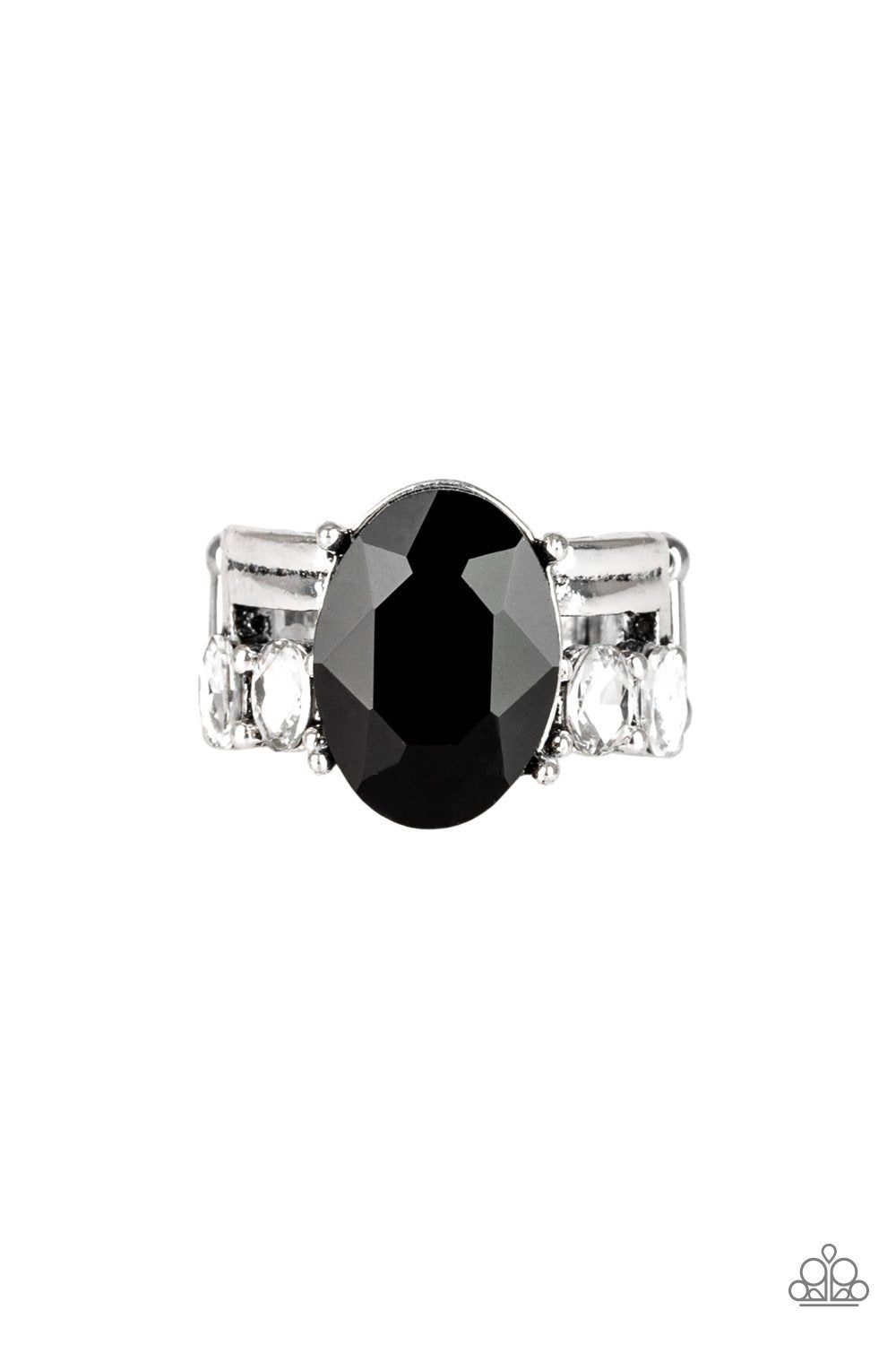 Shine Bright Like A Diamond - Black Ring - Paparazzi