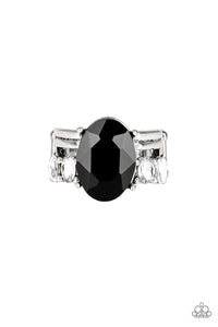 Shine Bright Like A Diamond - Black Ring - Paparazzi