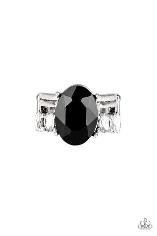 Shine Bright Like A Diamond - Black Ring - Paparazzi