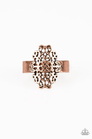 Full Of HAUTE Air - Copper Ring - Paparazzi