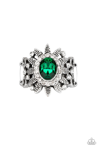 Burn Bright - Green - Ring - Paparazzi