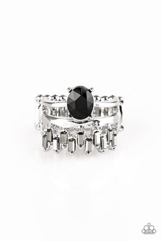 Crowned Victor - Black Ring - Paparazzi
