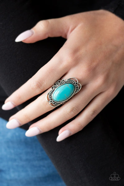 Desert Flavor - Blue Ring - Paparazzi