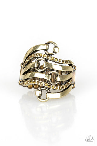 Buckle Up - Brass Ring - Paparazzi