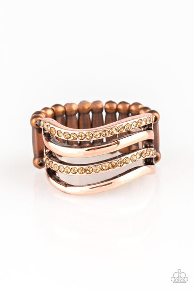 Pageant Wave - Copper Ring - Paparazzi