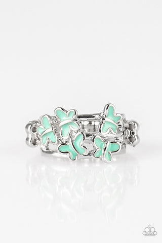 Fluttering Fashion - Green Ring - Paparazzi