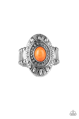 Stone Fox - Orange Ring - Paparazzi
