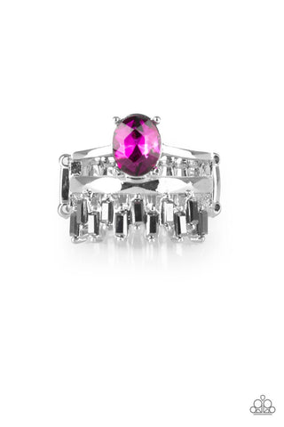 Crowned Victor - Pink Ring - Paparazzi