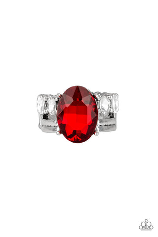 Shine Bright Like A Diamond - Red Ring - Paparazzi