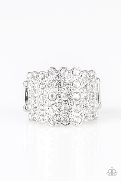 Million Dollar Masquerade - White Ring - Paparazzi
