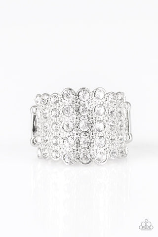 Million Dollar Masquerade - White Ring - Paparazzi