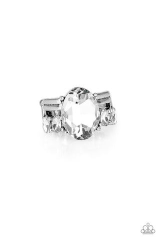 Shine Bright Like A Diamond - White Ring - Paparazzi