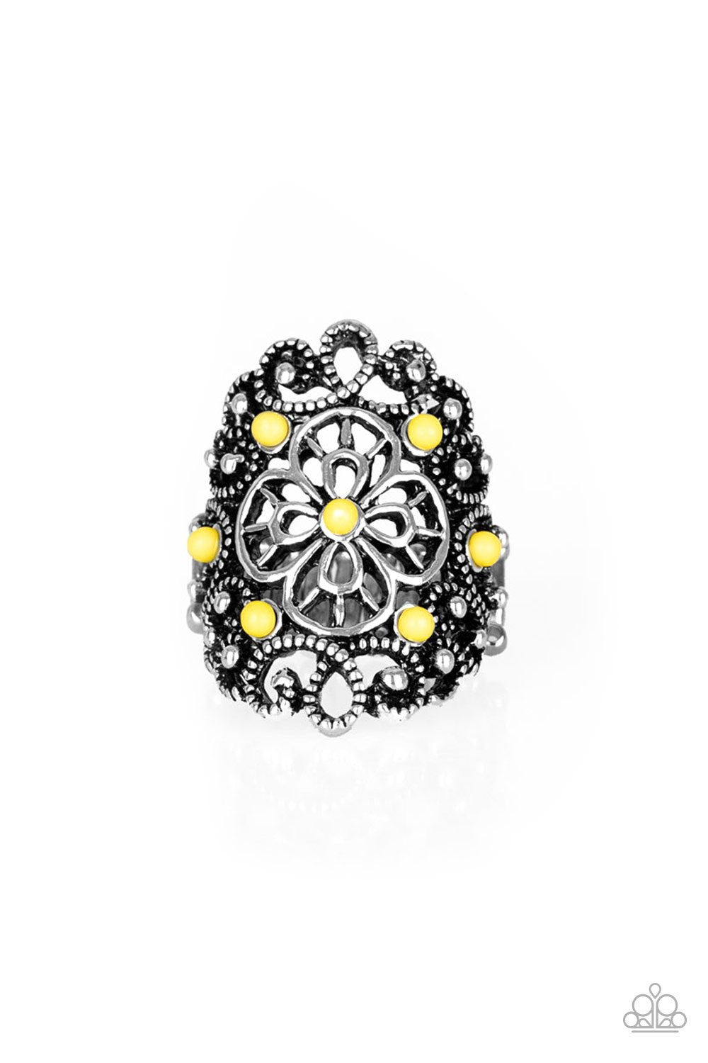 Floral Fancies - Yellow Ring - Paparazzi