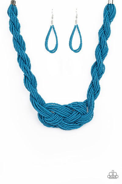 A Standing Ovation - Blue Necklace - Seed Bead - Paparazzi