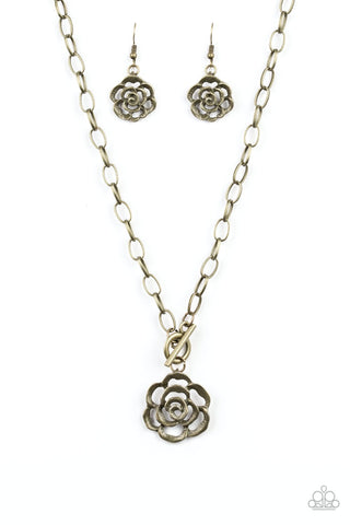 Beautifully In Bloom - Brass Necklace - Paparazzi