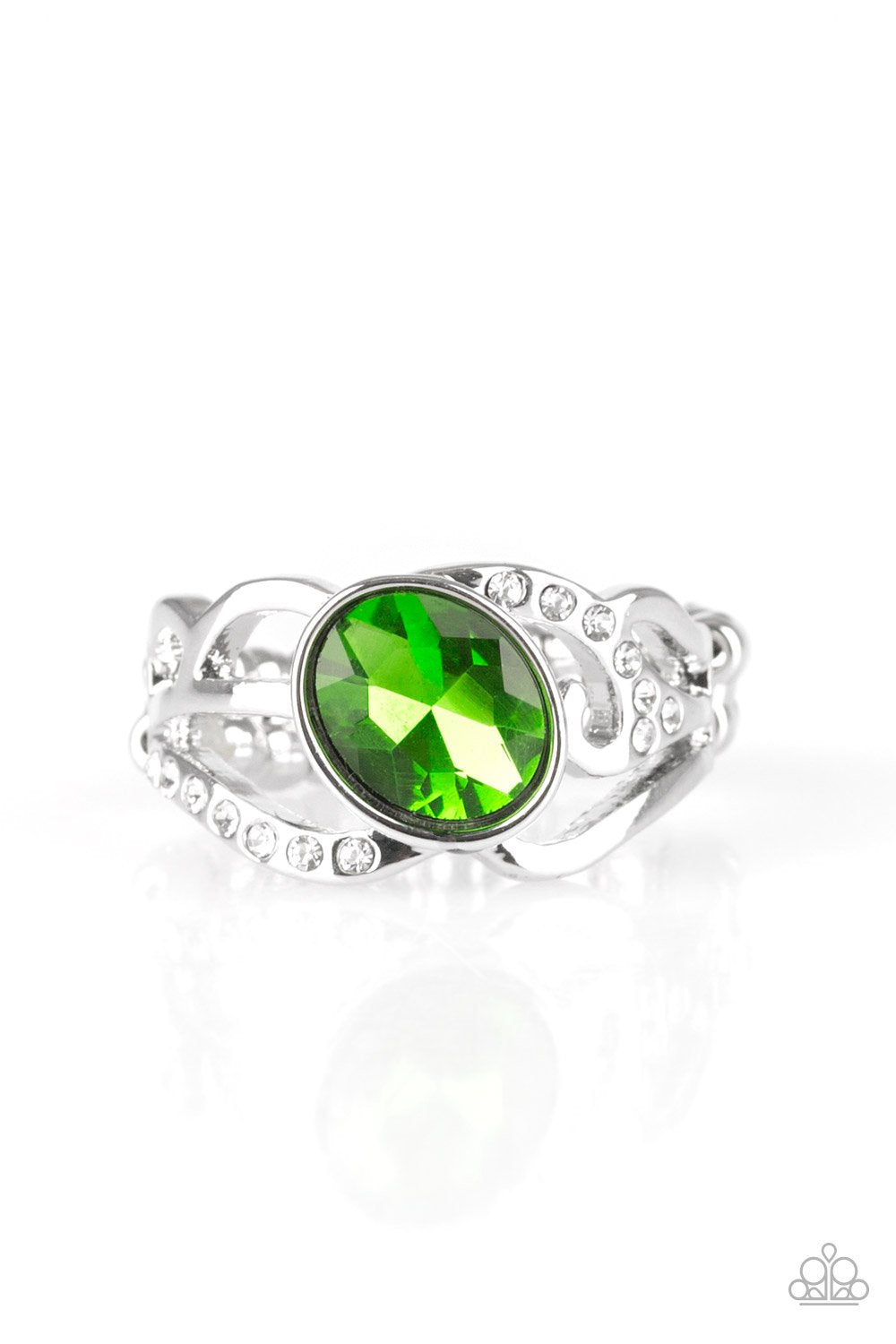 Couldnt Care FLAWLESS - Green Ring - Paparazzi