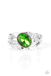 Couldnt Care FLAWLESS - Green Ring - Paparazzi