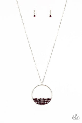 Bet Your Bottom Dollar - Purple-rhinestones-necklace-paparazzi