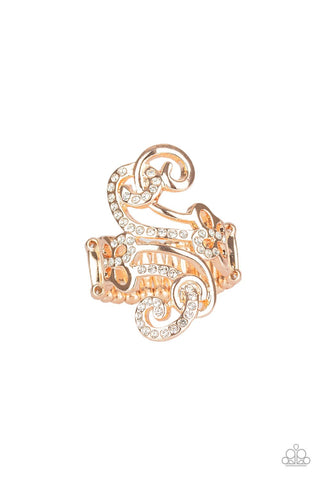 Waltzing Wonders - Gold Ring - Paparazzi