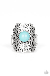Flower Shower - Blue Ring - Paparazzi