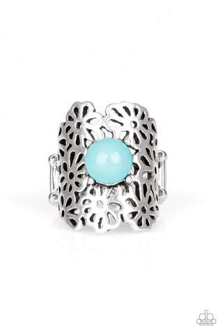 Flower Shower - Blue Ring - Paparazzi