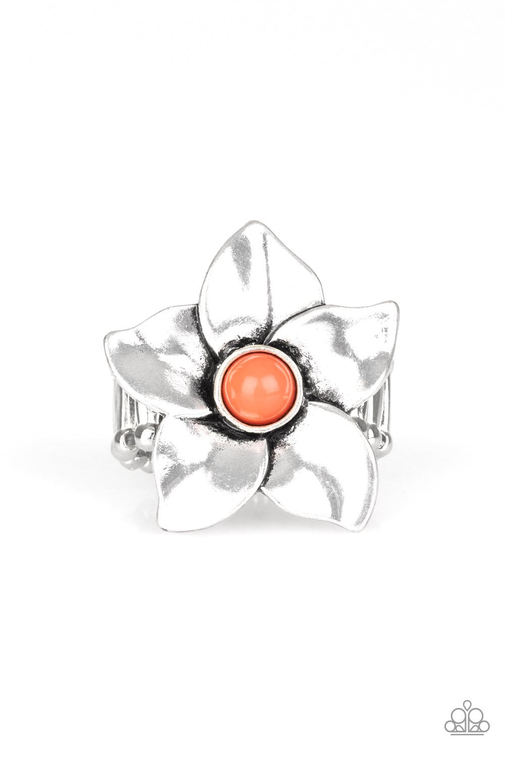Ask For Flowers - Orange Ring - Paparazzi