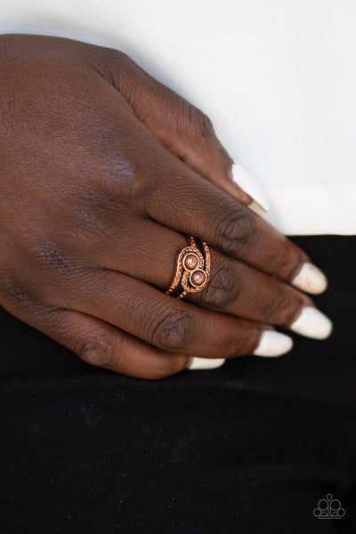 Collect Up Front - Copper Ring - Paparazzi