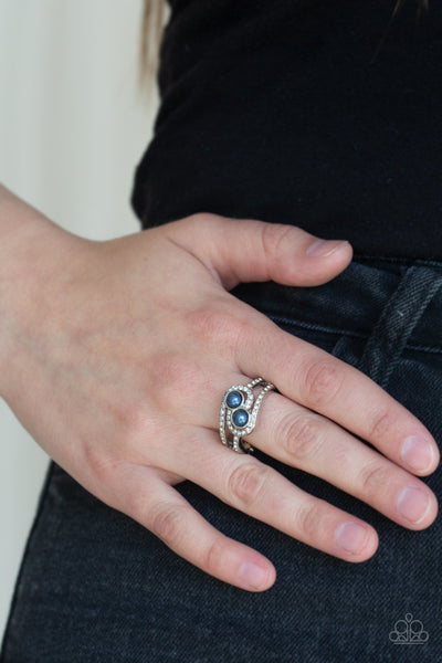 Collect Up Front - Blue Ring - Paparazzi