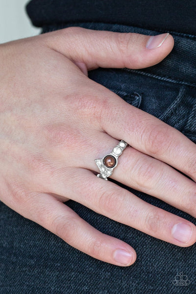 Center Stage Celebrity - Brown Ring - Paparazzi