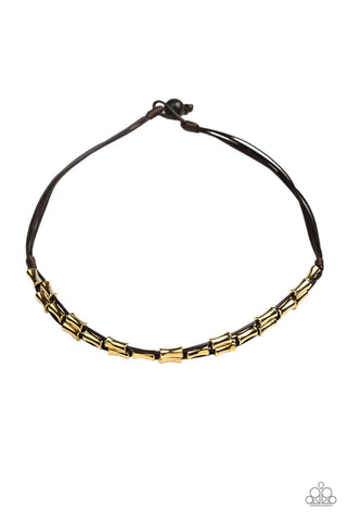 Moto Maverick - Urban Brown Necklace - Paparazzi