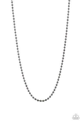 Cadet Casual - Black-gunmetal ball chain-paparazzi