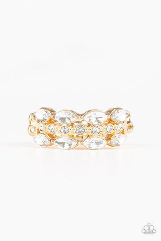 Distractingly Demure - Gold Ring - Paparazzi