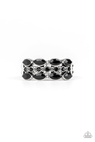 Distractingly Demure - Black Ring - Paparazzi