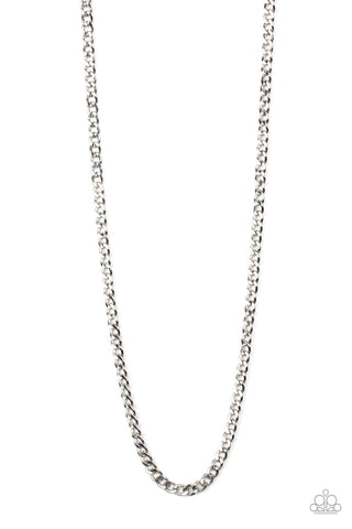 Delta - Urban Silver Necklace - Men's - Paparazzi