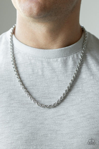 Instant Replay -  Urban Silver Necklace - Men's - Paparazzi