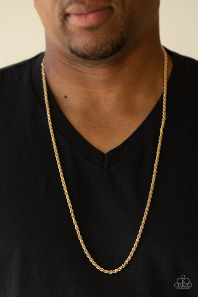 The Go-To Guy - Urban Gold Necklace - Men's - Paparazzi