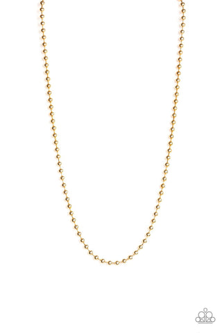 Mardi Gras Madness - Urban Gold Necklace - Men's - Paparazzi
