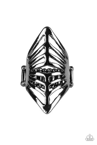 Deco Defender - Black Ring - Paparazzi