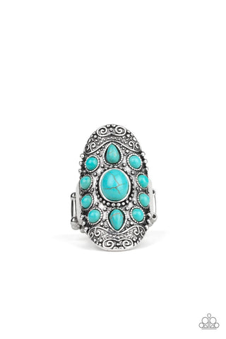 Stone Sunrise - Blue Ring - Paparazzi