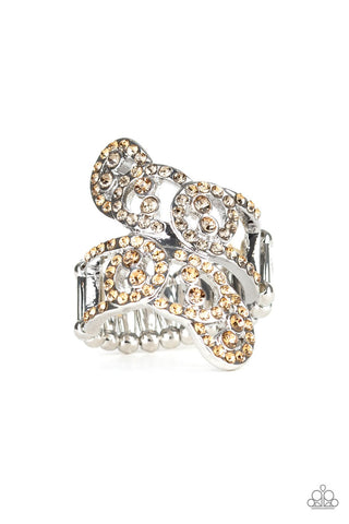 Diamond Dizzy - Brown Ring - Paparazzi