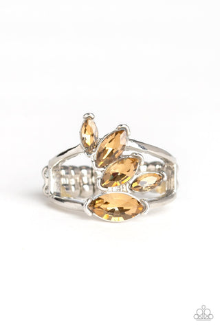 Rhinestone Stunner - Brown Ring - Paparazzi