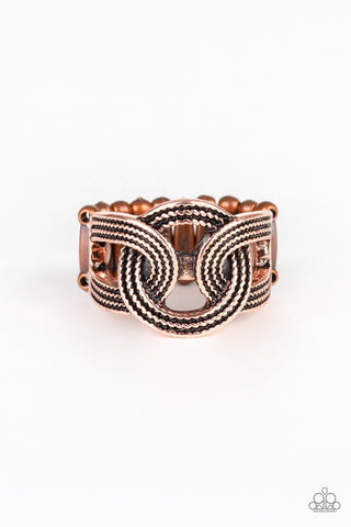 Join Forces - Copper Ring - Paparazzi
