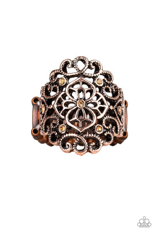 Grenada Gardens - Copper Ring - Paparazzi