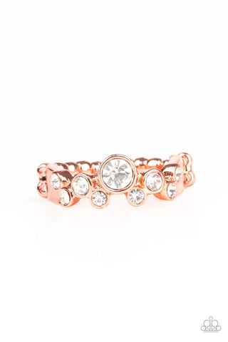 Sparkle Spree - Copper Ring - Paparazzi